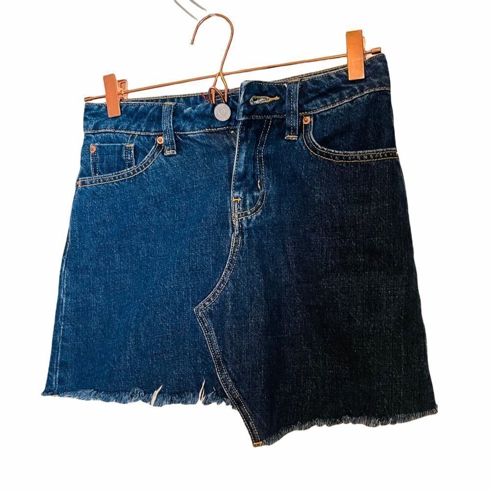 NWOT Urban Outfitters Dark Wash Asymmetrical Denim Skirt XS